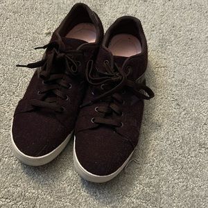 Maroon sneakers